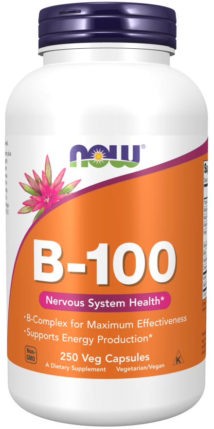 Cápsulas vegetales de vitamina B-100 (250 Cápsulas)