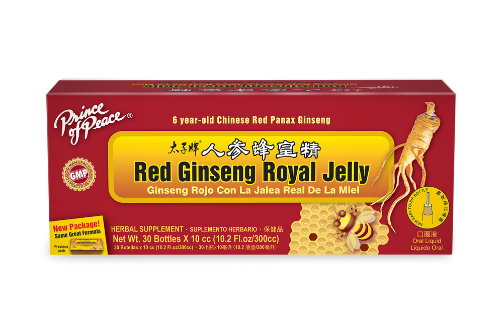 Jalea Real de Ginseng Rojo Príncipe de la Paz, 30 x 10 cc