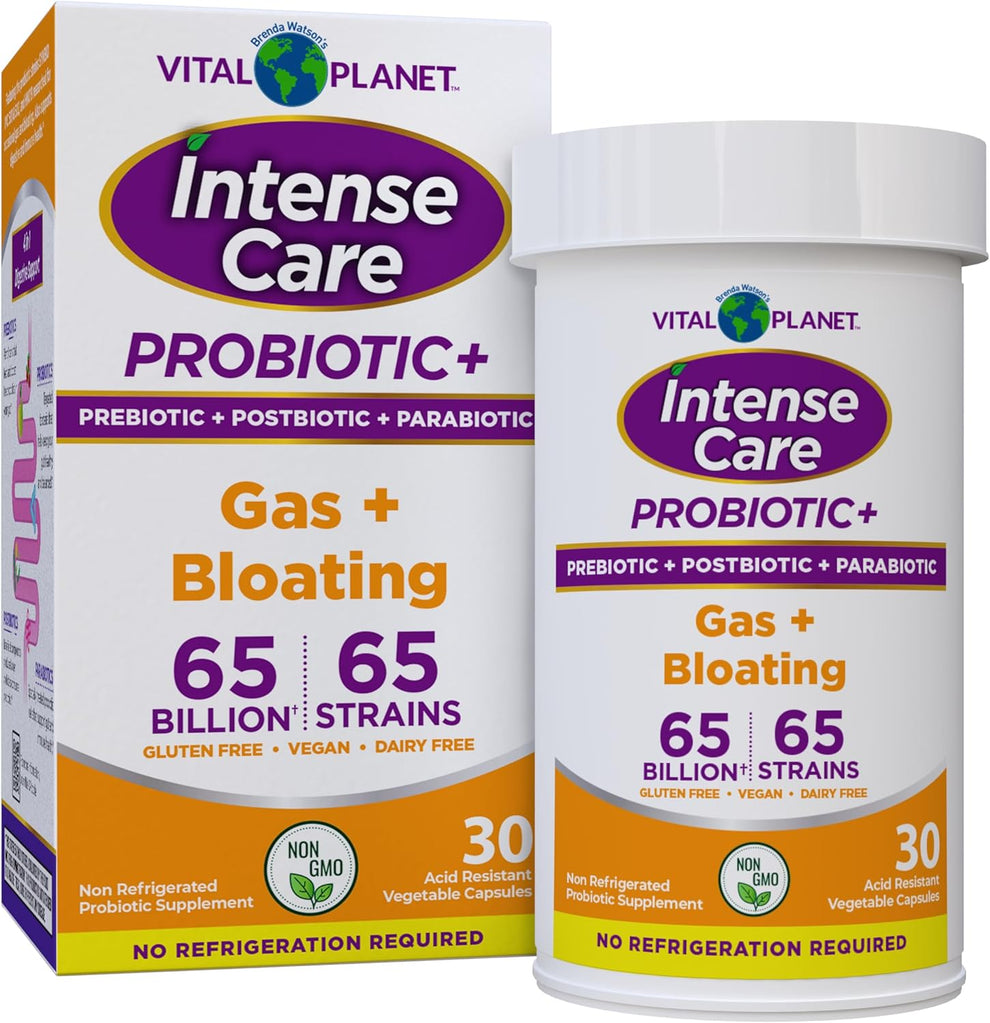 Probiótico para gases e hinchazón Intense Care - Conservable, 30 unidades