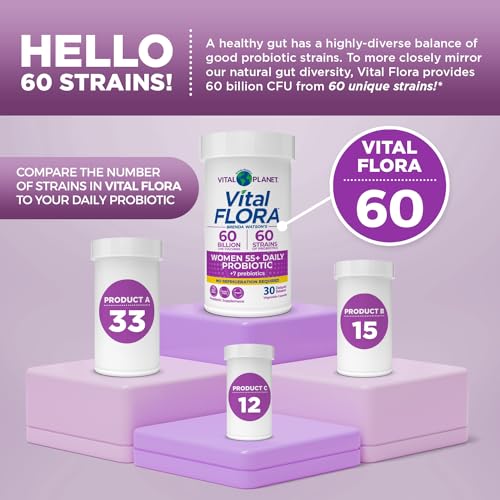 Probiótico Vital Flora para mujeres mayores de 55 años - Conservable