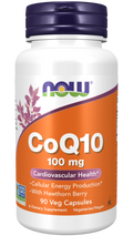 Cápsulas vegetales de CoQ10 de 100 mg con bayas de espino