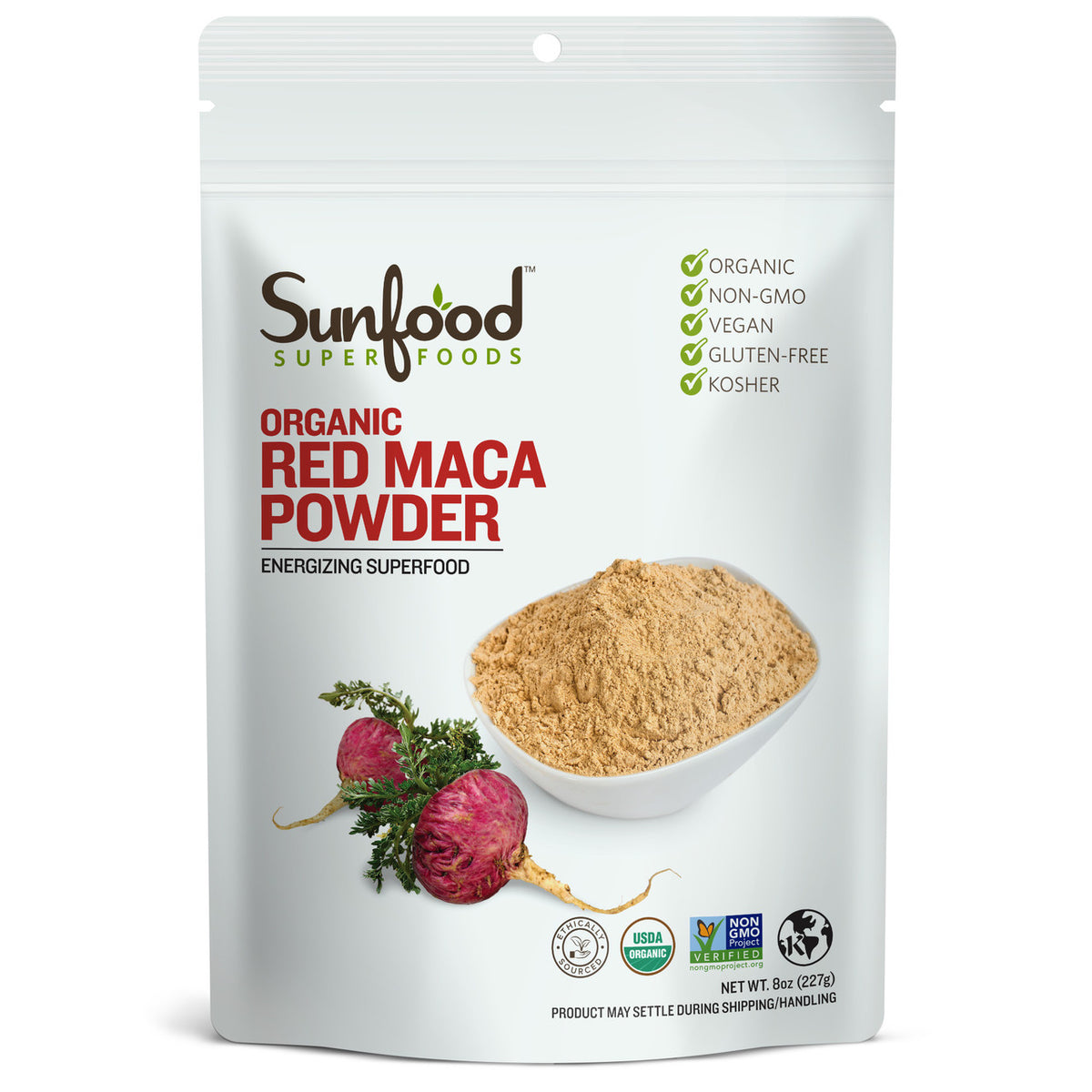 Polvo de maca roja, Orgánico 8 oz
