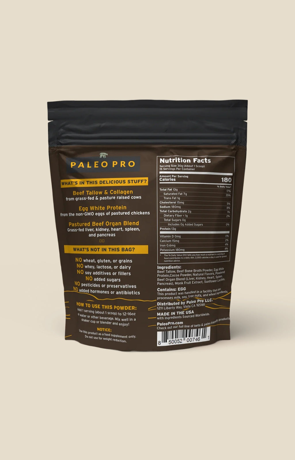 PROTEÍNA CARNÍVORA COMPLETA EN POLVO