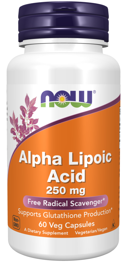 Cápsulas vegetales de ácido alfa lipoico de 250 mg